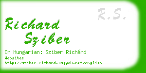 richard sziber business card