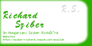 richard sziber business card